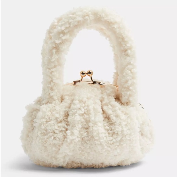 Topshop Handbags - Topshop Mini Sherpa/Teddy Bag